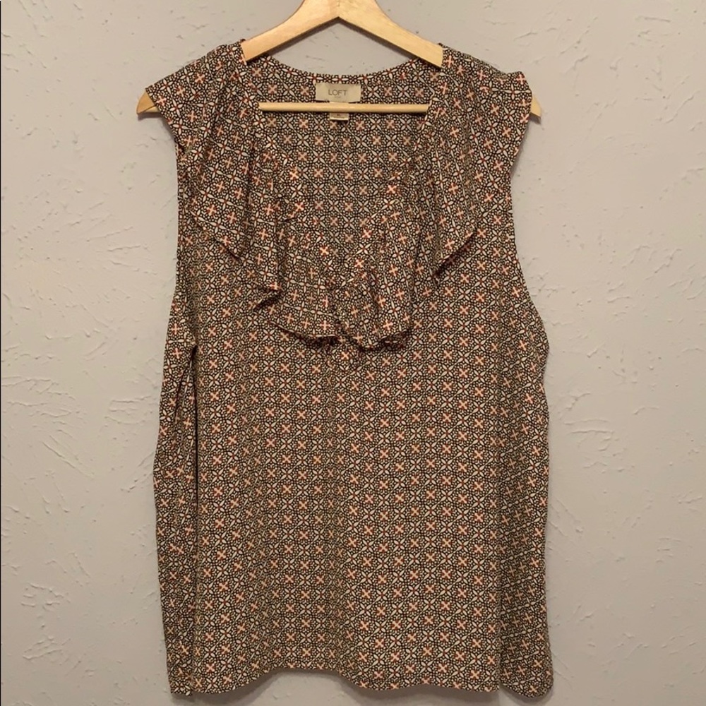 Loft Outlet Ruffle Neck Top